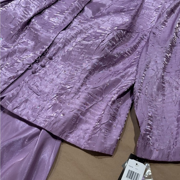 Long Formal Plus Sized Purple Dress and Matching Blazer 24 W Petite - Picture 4 of 4